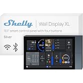 Shelly Wall Display XL Silver &ndash; 10.1 Inch Touch Panel Wall Home Automation Panel, Wi-Fi 6 and Bluetooth, Integrated 5A Relay,