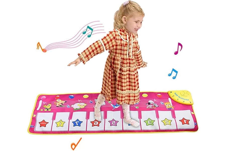 Piano Music Dance Mat, Educational Music Toys for 1-6 Year Old Girls Boys Toddlers Infant Kids Gifts for 2-6 year Old Boys Girls Birthday Present