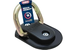 ABUS Ancrage mural et au sol Granit WBA 75 - Ancrage de fixation pour vélo, moto ou scooter - Antivol pour garages, caves, murs de maison - Niveau de sécurité 15, Noir, One Size