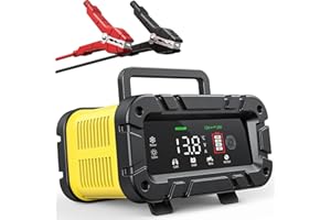Yidoroye Chargeur Batterie Voitures 12V/24V 20A, Chargeur Batterie Moto Intelligent avec Fonction Réparation, Maintien de Charge Auto, Écran LCD, pour Voiture Moto Camion, AGM, Gel, Wet, SLA