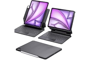 ESR iPad Air 13 Inch Case Keyboard (M3/M2, 2025/2024), Easy-Set Magnetic Stand, Portrait/Landscape Mode, Removable Case with Multi-Touch Trackpad, Rebound 360 Series, Black