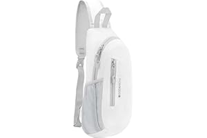 PivotWing Brusttasche Herren Damen, Sling Bag Schultertasche Damen Herren Leicht Wasserdicht Umhängetasche Reisen Gehen Outdoor Crossbody Bag Shoulder Chest Bags Day Packs Weiß