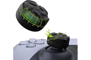 PlayVital Copri Levette Analogiche per ps5/4,Thumbs Cushion Caps Copri Analogici Gommini per Xbox Series X/S,per Xbox One S/X/Elite Series 2/Switch Pro Controller(Goccia di Pioggia)-Nero
