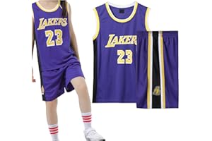 Qkydky Tenue Basket Enfant, 2 Pièces Ensemble Basket Enfant, Ensemble Basket Enfant,Maillot de Basket Enfant, Gilet Basket Enfant & Shorts Basket Enfant
