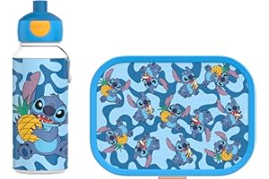Mepal - Set de Almuerzo Campus - Fiambrera para Niños con Botella Pop-up y Fiambrera - Set de Almuerzo para el Colegio o para Llevar - Sin BPA - 400 + 750 ml - Stitch