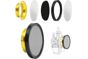ZSDTRP Limpiador de filtro de aire para carburador de velocidad de carburador, trompeta modificada, aleación de aluminio con filtro de esponja, malla de acero para PWK32-34 mm, entrada rápida de estilo