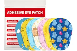 AndicAge 70pcs Adhesive Eye Patches Eye Patches for Kids Teens Eye Pad Disposable Adhesive Bandages for Toddlers Girls Boys 7 Styles