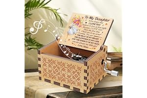 FFTANXS You are My Sunshine Music Box,Wooden Music Box for Daughter Gift,Gifts for Daughter on Her Birthday Hand Crank Music Box,Romantic You are My Sunshine Gifts for Birthday,Christmas