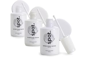 spot. Ausbesserungsfarbe, mattes Finish, für Schränke, Wände, Fenster, Türen und Möbel, 3-Farben-Set passend zu 90% der Oberflächen, Weiß, 3 Stück