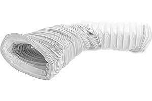 LIRAST 220x55mm / 6m Tuyau D'évacuation D'air en PVC Flexible - Tuyau de Ventilation pour Climatisation, Sèche-linge, Hotte