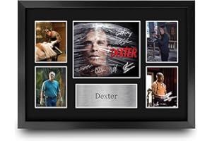 HWC Trading Dexter Gifts Printed Signed Autograph Presentation Photo Montage Display for TV Show Fans - A3 Framed