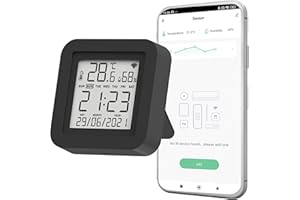 Télécommande universelle WiFi IR NIVIAN avec capteur de température et d'humidité – Télécommande intelligente par App Tuya, compatible avec Alexa et Google Home, automatisation maison intelligente