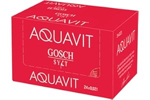 WALDEMAR BEHN Gosch Sylt Aquavit 24 x 20 ml | Perfekt ausbalancierte Spirituose mit feiner Note von Dill - & Kümmel | Milde Rezeptur mit 38 % vol.