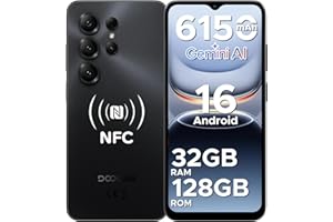 DOOGEE Note 56X Pro Mobile Phones, Newest Android 16 Smartphone with Gemimi AI, 6150mAh, Ultra-Slim 6.56" HD+ 90Hz, 32GB+128GB/TF 2TB Android Phone, SIM Free Mobile Phone Unlocked, Face ID/OTG/NFC/GPS