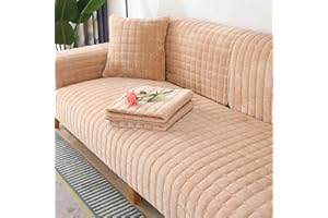 CUGZUE Samt Sofabezug 1 2 3 4 Sitzer Sofaschoner rutschfest L Form Sofaüberwurf, Couch Bezug Ecksofa, Sofa Überzug Couchbezug U Form,Pets Dog Sofa Überwurf Sofaschutz Überwurfdecke,H-70x70cm