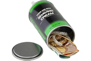 Evergreen Labs Rasierschaum mit Geheimfach: Ihr Ultimatives Geldversteck, Schlüsselversteck - Perfektes Versteck für Wertsachen Zuhause oder auf Reisen! Großes Geheimversteck, 6 cm x 13 cm.
