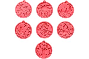 EBANKU 7 Pièces Sapin de Noël Resine Epoxy Moule, Moules en Silicone Noël Wapiti, Flocon de Neige Moules en Résine, Moule de Moulage époxy en Silicone pour l'artisanat Cadeau Bricolage Fait à la Main