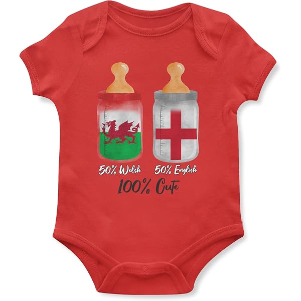 Baby Wales Welsh Cymru Flag Vest - 100% Cotton Personalized Football Rugby Bodysuit
