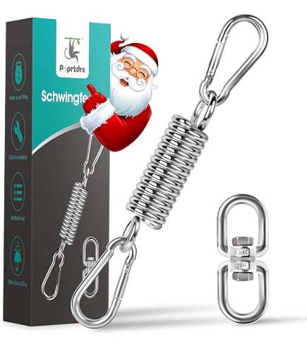 Catena per sedia sospesa, catena con due moschettoni, ganci per