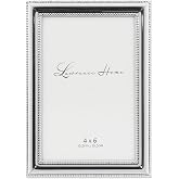 Lawrence Frames 510746 Lawrence Frames 4x6 Metal Picture Frame Silver-Plate with Delicate Beading