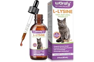 JSBNQRMZ L-Lisina per Gatti - Gocce per Rafforzare le Difese Immunitarie - Contrasta Raffreddore, Starnuti, Allergie e Lacrimazione Occhi - Con Colostro, Taurina & Vitamine - Per Gattini e Gatti Adulti