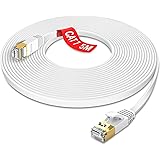 GLCON Cat 7 LAN Cable 5 Metre Network Cable Flat Gigabit 10000 Mbit/s Ethernet Cable Compatible with Cat6 Cat7 RJ45 WLAN Inte