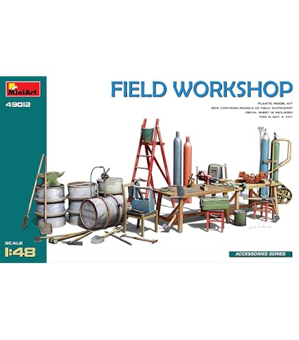 MiniArt 49013 Kit Outils Échelle 1:48 - Maquette Plastique Détailée Pour Dioramas Modélisme