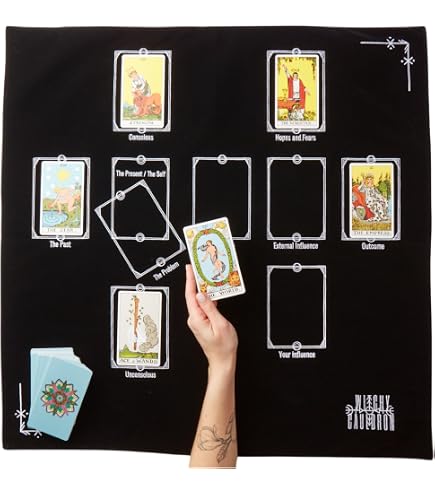 IXIGER Tarotkarten Set Mit Leitfaden-Buch – Inkl. Samtbeutel & Chakra-Steine