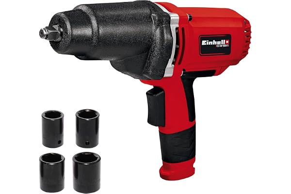 Einhell Visseuse à Chocs CC-IW 950/1 (950 W, 2300 tr/min, couple max. 450 Nm, interrupteur à bascule, poignée souple, incl. clés à douille des tailles suivantes : 17, 19, 21 et 22 mm).