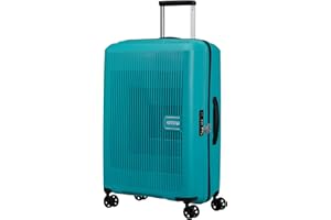 American Tourister Aerostep - Spinner M, étui Extensible, 67 cm, 66,5/72,5 L, Turquoise (Turquoise Tonic)
