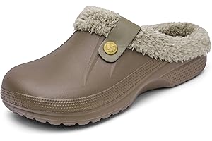 CELANDA Zimowe chodaki z podszewką, dla kobiet i mężczyzn, ciepłe, wodoszczelne, lekkie, pluszowe, antypoślizgowe pantofle