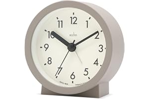 Acctim Gaby Small Analogue Contemporary Beside Alarm Clock Mocha