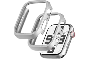 GEEDOOWIN 2 Stück [Nein Displayschutz] Schutzhülle für Apple Watch SE 3 (2025) / SE2 / SE/Series 6/5/4 40mm, Ultradünne Rundum Rahmen Stoßstange hülle, Schockfest Hart PC Gehäuse Schutz, Silber