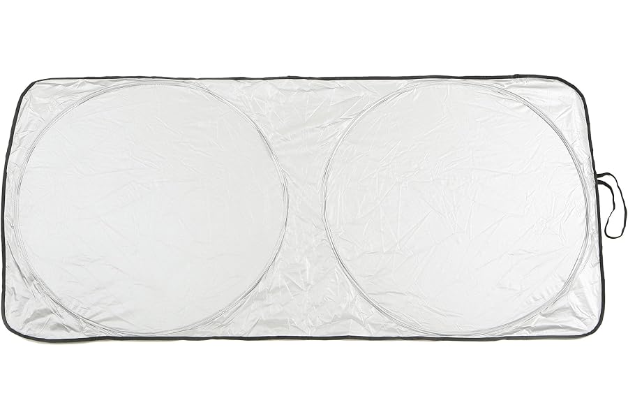 S SUMEX Parasol Coche Delantero Plegable 150x80 cm Protector Solar Parabrisas UV y Térmico Reduce Calor Interior Incluye Bols