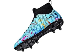 WEJIESS Bottes de football Chaussures de football pour les jeunes Chaussures de football pour l'extérieur Chaussures de football à pointes Chaussures de football pour hommes Chaussures de sport de football