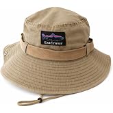 Perlotus Outdoor Safari Şapka &ndash; Erkek Kadın Pamuklu Boonie Şapka, Geniş Siperli, Nefes Alan, Ayarlanabilir İpli (Kamp, Balık&ccedil;