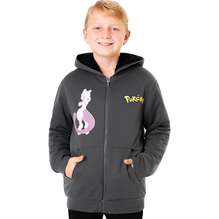 T-shirt Pokémon Manches Longues Garçon - Pikachu, Coton 100%, Beige Et Noir, Pour Enfant Fan