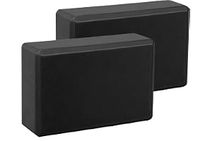 EXERZ Yoga Blocks 2pcs Gym Bricks -Comfortable Fitness Yoga Bricks, Anti-Slip, Lightweight and Travel Friendly Pilates Practice