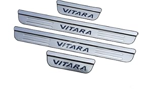 GZBFTDH Plaques de protection de seuil de portière de voiture, pour Suzuki Vitara 2015-2022, accessoires automobiles, protection d'entrée de porte en acier inoxydable, plaque de seuil de pédale (bleu)