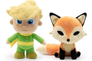 BARRADO El Principito - Peluches de los Protagonistas de la película El Principito - Calidad Super Soft (Pack El Principito + Zorro, 20)