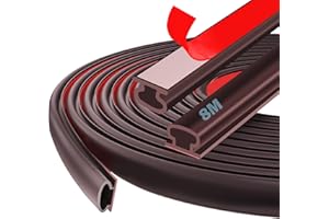 EZITRUZ Türdichtung Dichtungsband Selbstklebend 8M, Haustür Türrahmen Fenster Dichtung, Türdichtungen Gummidichtung Selbstklebend Braun, Dichtungsband Zugluftstopper, Lärmschutz,Energieeffizienz, Wetterfest