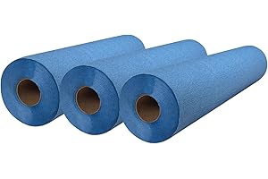 MUNTRADE Papel Camilla Parafinado Antigoteo Azul | 60 cm x 70 m (3 Rollos Sin Precorte)