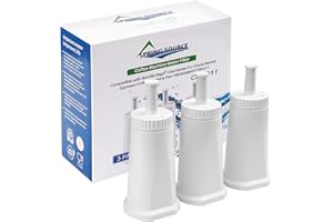 TEPIMATO 3 Pack Water Filter for Sage, TÜV SÜD Certified Coffee Machine Cartridge Replacement Filters for Sage Barista Express Pro Touch, Compatible with SES810, SES875, SES880, SES920, SES980, SES990