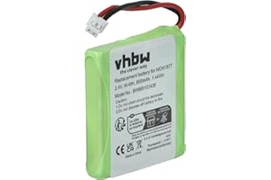 ‎VHBW Akumulator Ni-MH 600mAh, 2,4 V do telefonu T-COM Sinus A201 i BT Verve, zastępuje modele 5M702BMX / GP0827 / GP0845