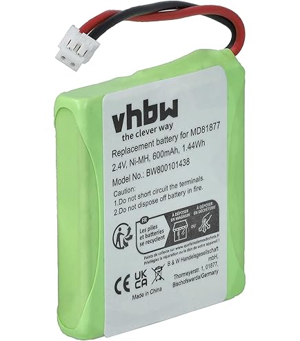 Heib NiMH Batterie de qualité pour Telekom Sinus 700M 550 mAh 3,6 V