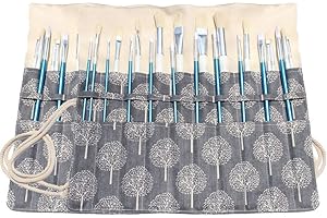 JODSEN Künstler-Pinseltasche aus Leinen, klassischer Stil, Schutzbeutel zum Aufbewahren von Acrylfarben, Aquarellfarbe, Ölkreide- und Zeichenstiften D