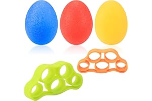 PANBEIQIWEU 3 Pezzi Pallina Antistress, 2 Pezzi Riabilitazione Mano Rafforza Dita, Palline Anti Stress, Palla di Forza Presa a Mano, Forza Esercitatore Presa, Allenamento di Resistenza