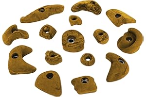 ‎ALPIDEX ALPIDEX 15 Klettergriffe | Klettersteine | Je 5 Griffe Größen L, M, S | Verschiedene Formen Größen | Ideales Starterset | Klettergriffset