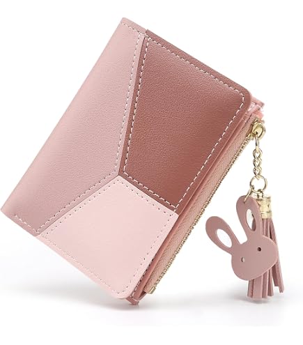 Portafoglio Piccolo A Tre Pieghe Coquette Bow - Nero - In Pelle PU Con Fiocco Metallico Per Donne E Ragazze