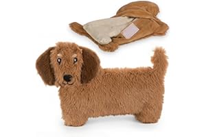 MIJOMA Cuscino termico bassotto – 22 x 15 cm – adatto al microonde – riempimento di grano – morbido compagno per calore e relax